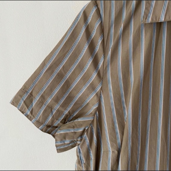 Theory Cotton Button Down Stripe dress with pockets size medium - Picture 3 of 8
